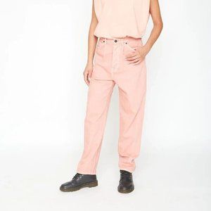 Free People x Sandrine Rose Wide Leg Pant Jeans Petal Pink NWT Size 28